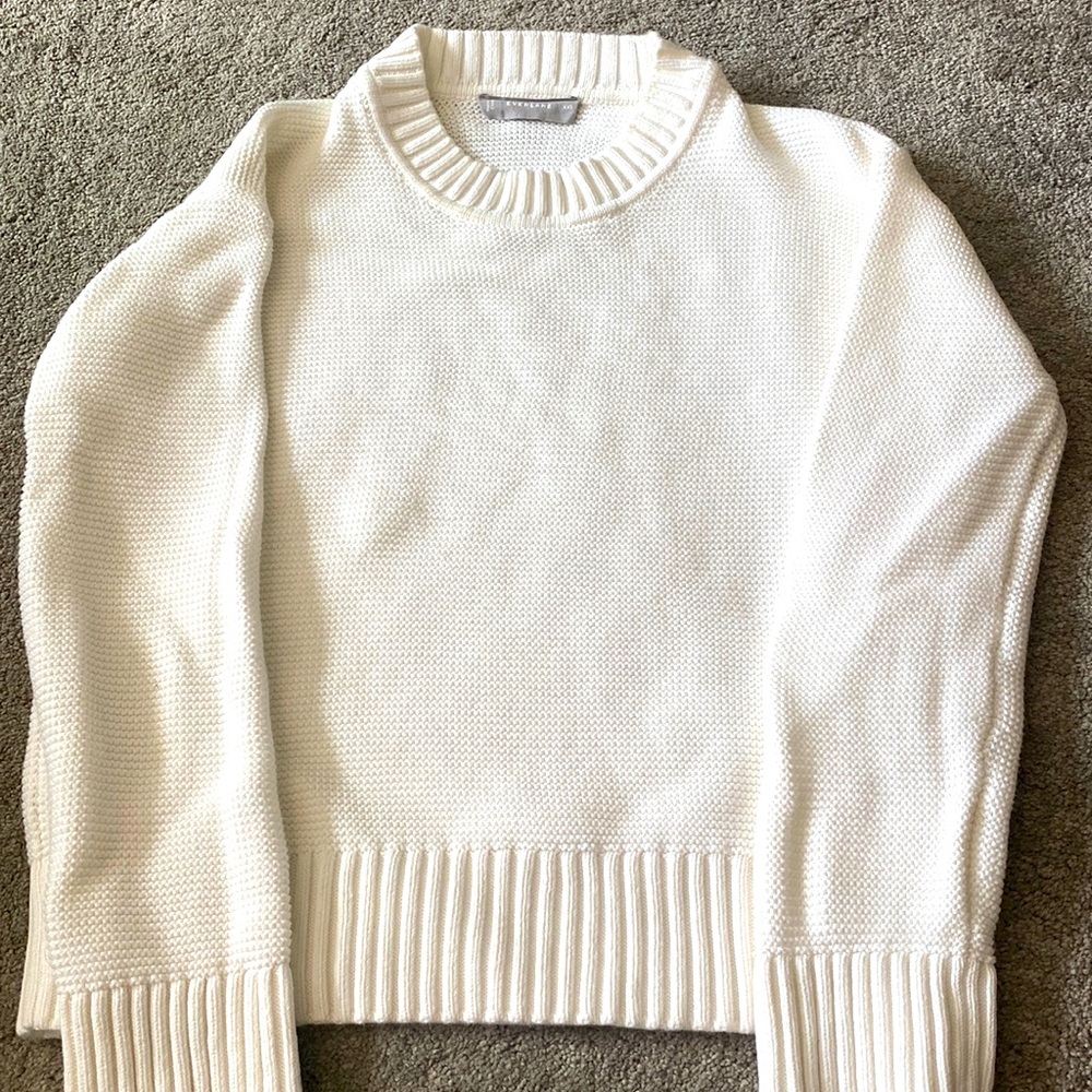 Everlane Off-White Crewneck Sweater (100% Cotton)